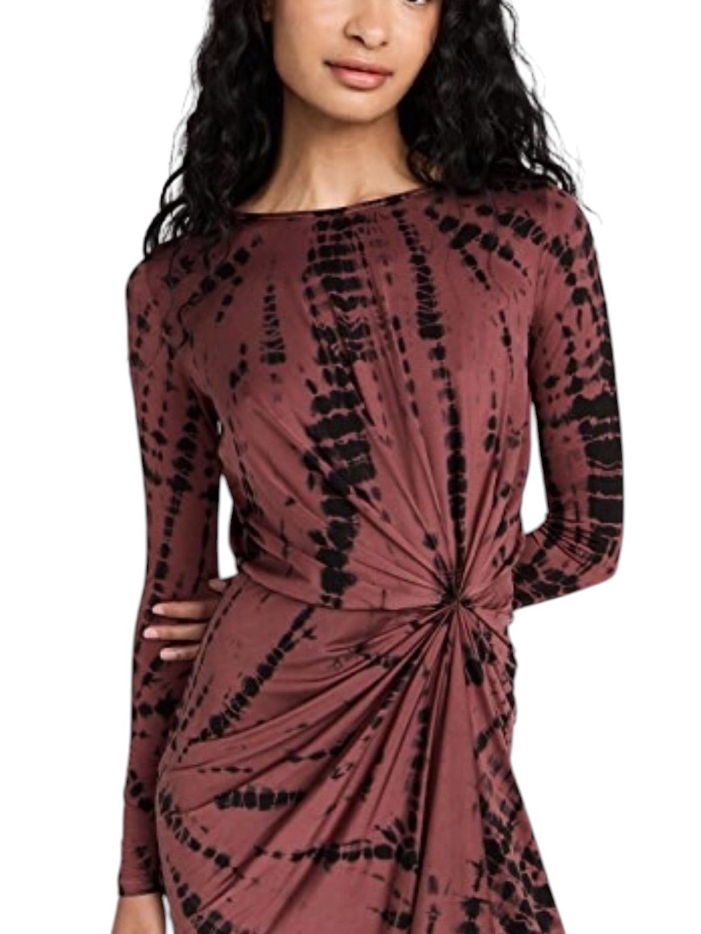 Young Fabulous & Broke Yarro Dress | XS | Dark Rust/Black Tie Dye | EUC